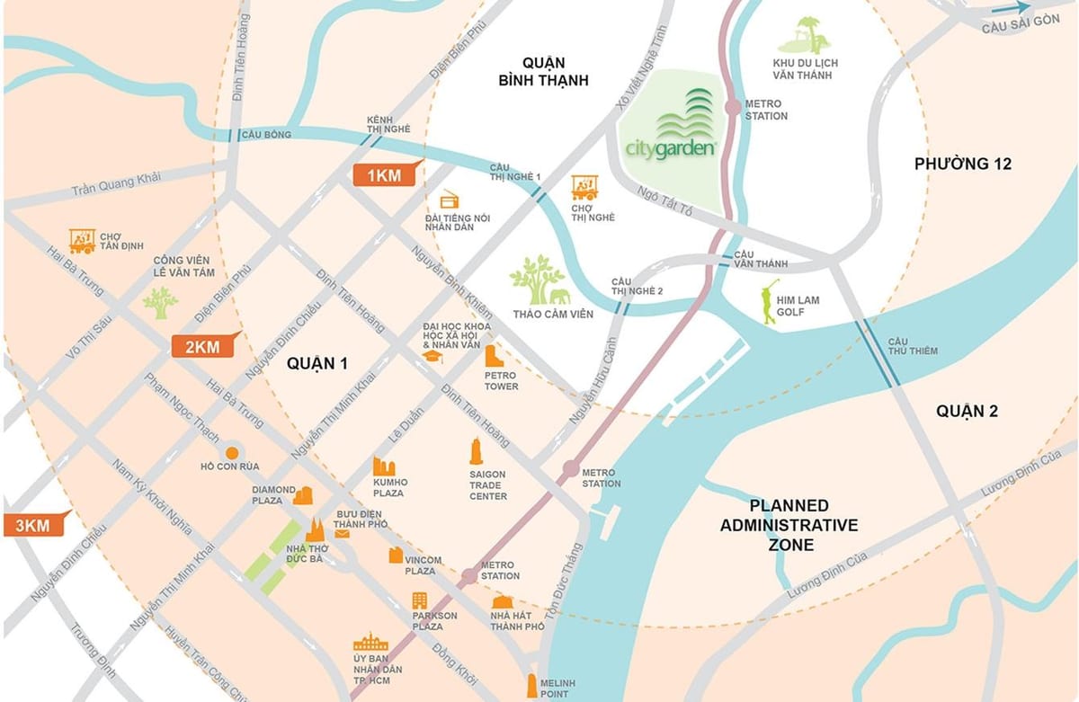 Mapa ng binh thanh distrito