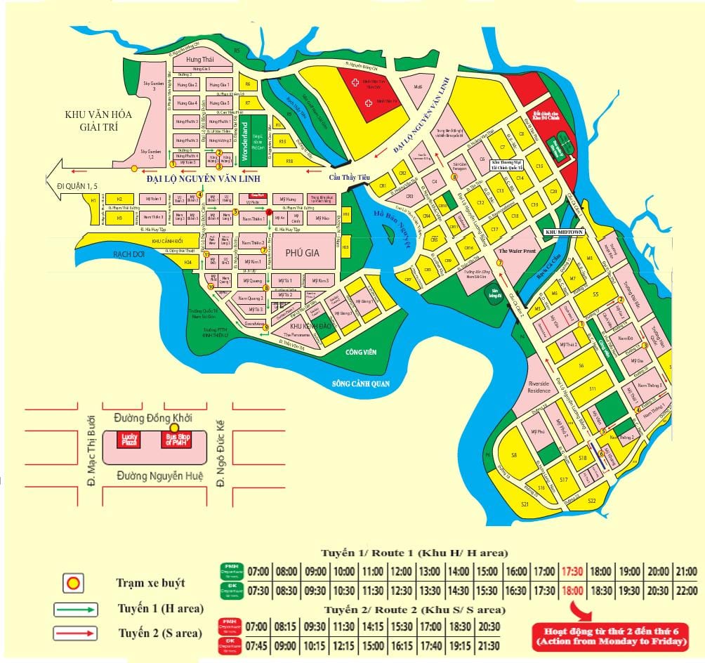 saigon bus mapa