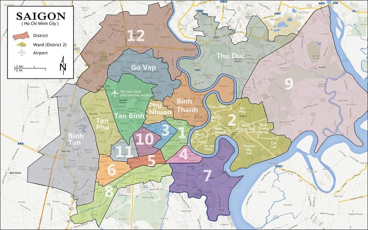 Mapa ng distrito ng 9 ho chi minh city
