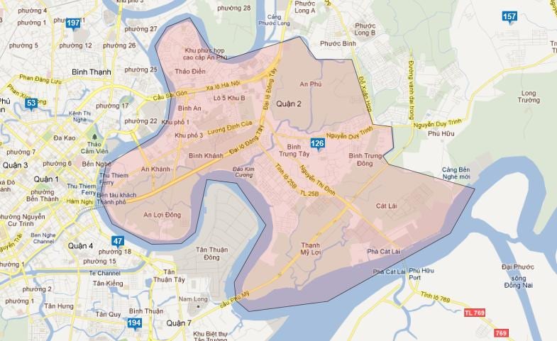 Mapa ng distrito ng ho chi minh city