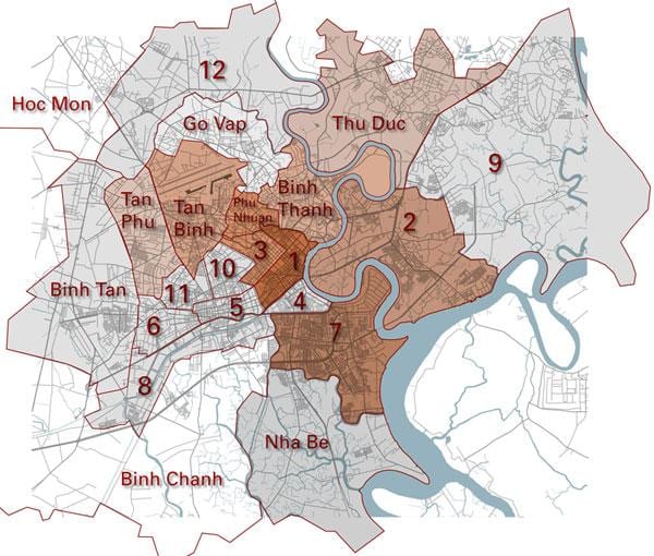distrito mapa saigon