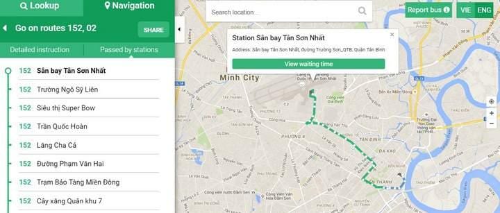 Mapa ng ho chi minh bus 152 ruta
