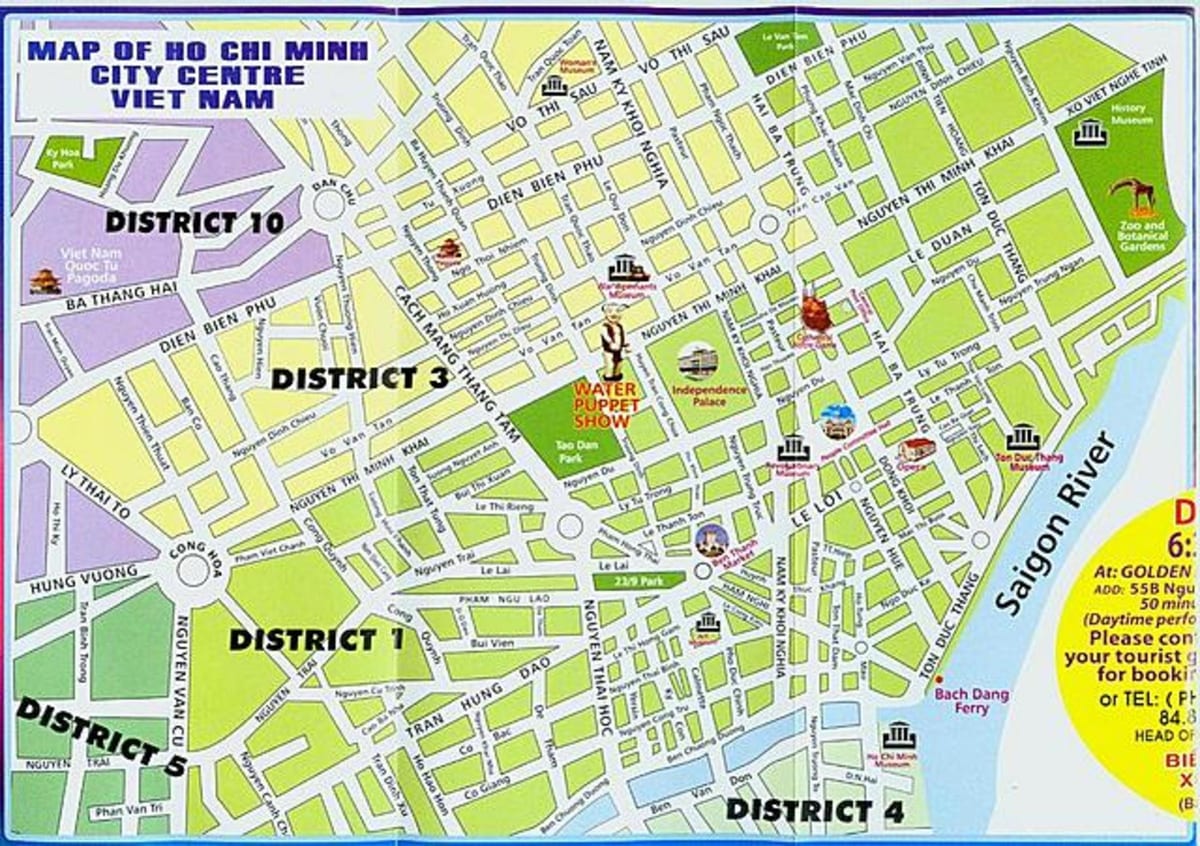 Mapa ng ho chi minh city center