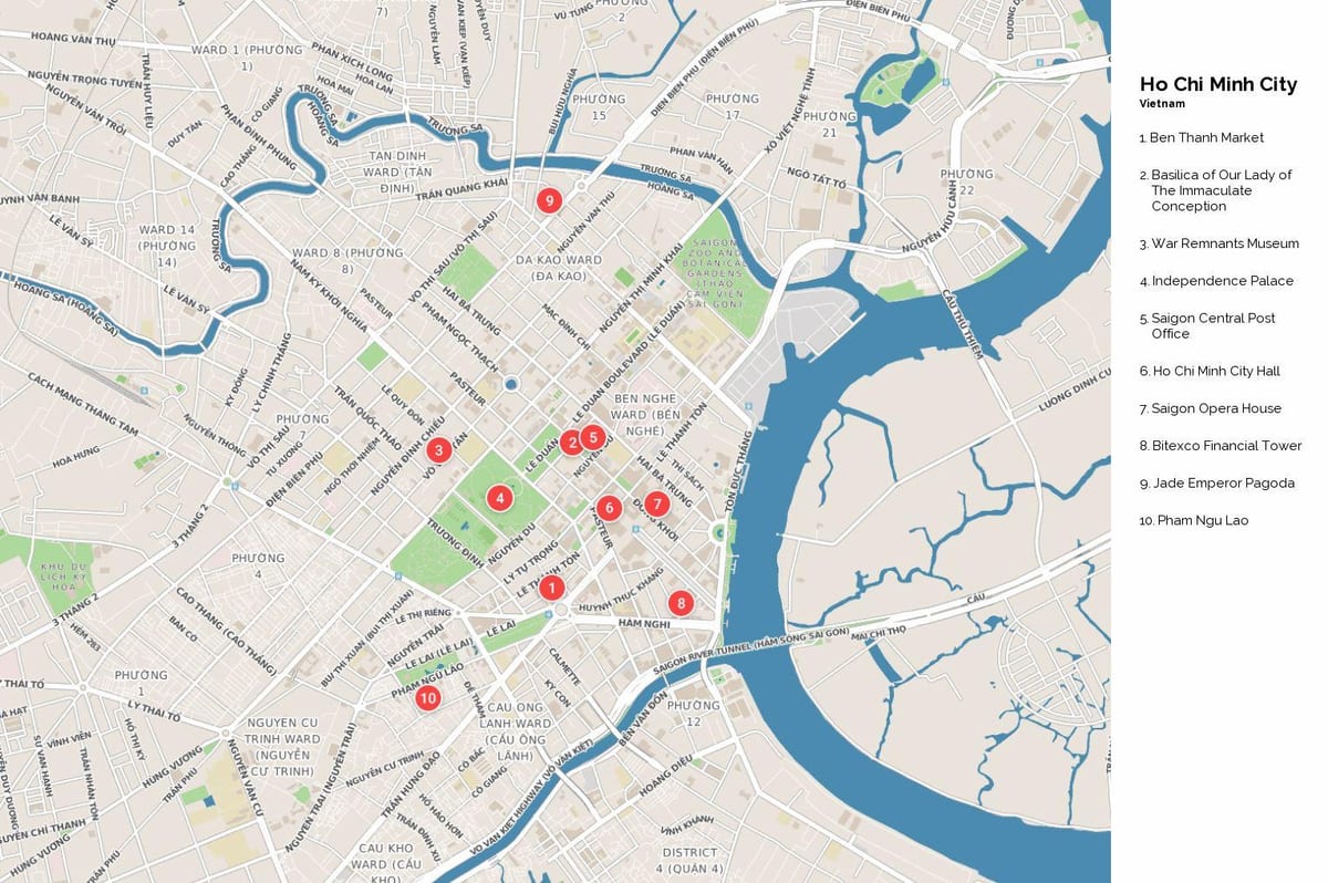 hcm mapa ng lungsod