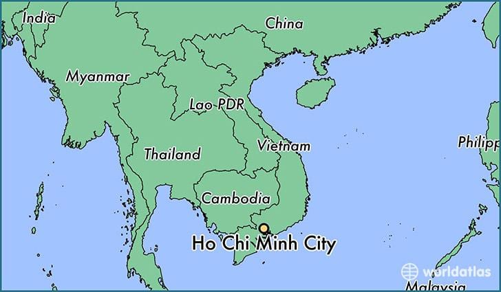Mapa ng ho chi minh city mundo