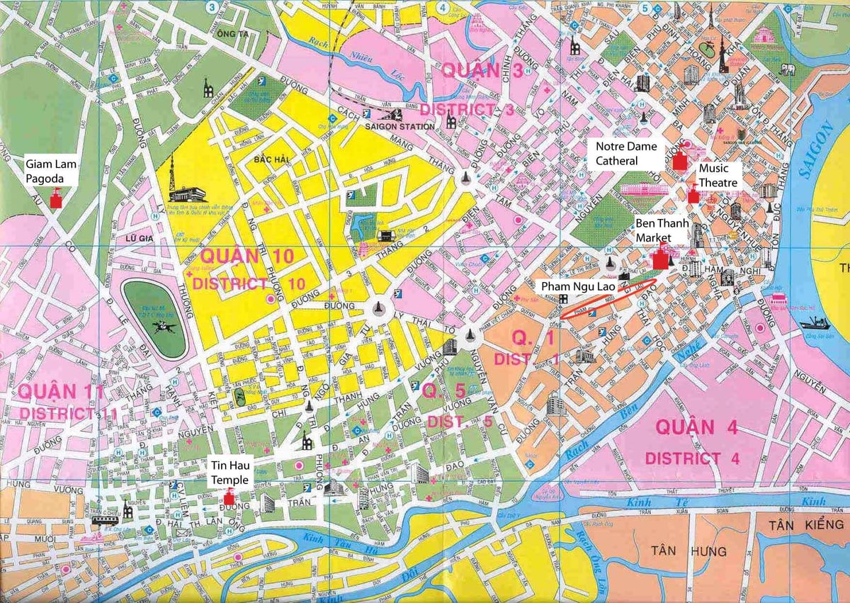 saigon distrito mapa