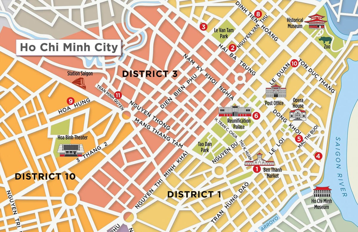 mapa ng distrito 1 saigon
