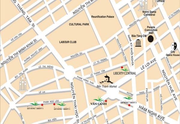 saigon atraksyon mapa