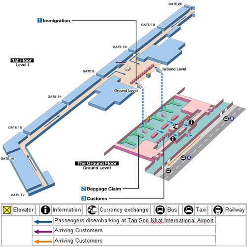 saigon airport mapa