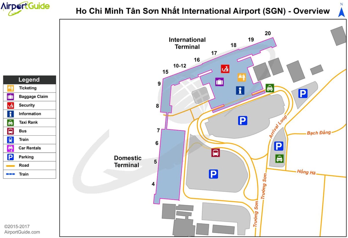 tan son nhat international airport mapa